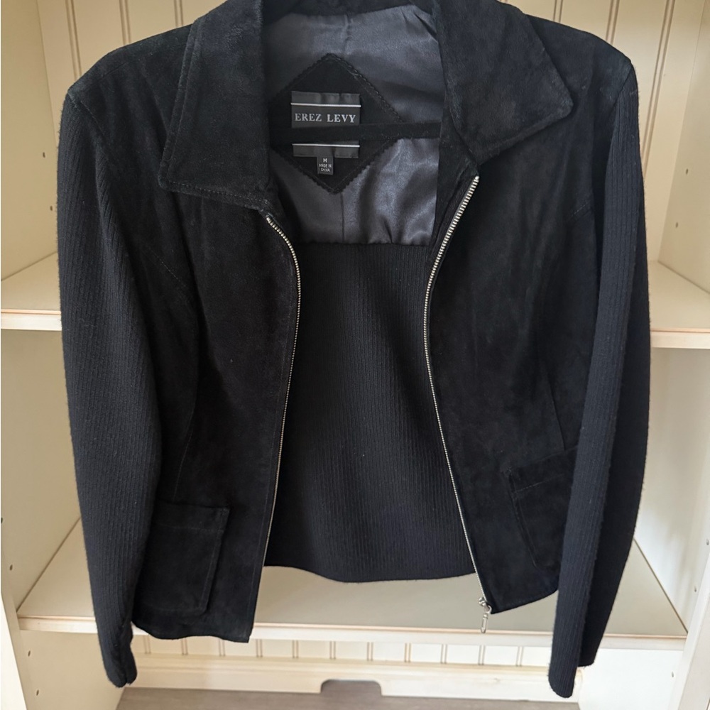 Erez  Levy New York leather Black Women's Jacket Sz M